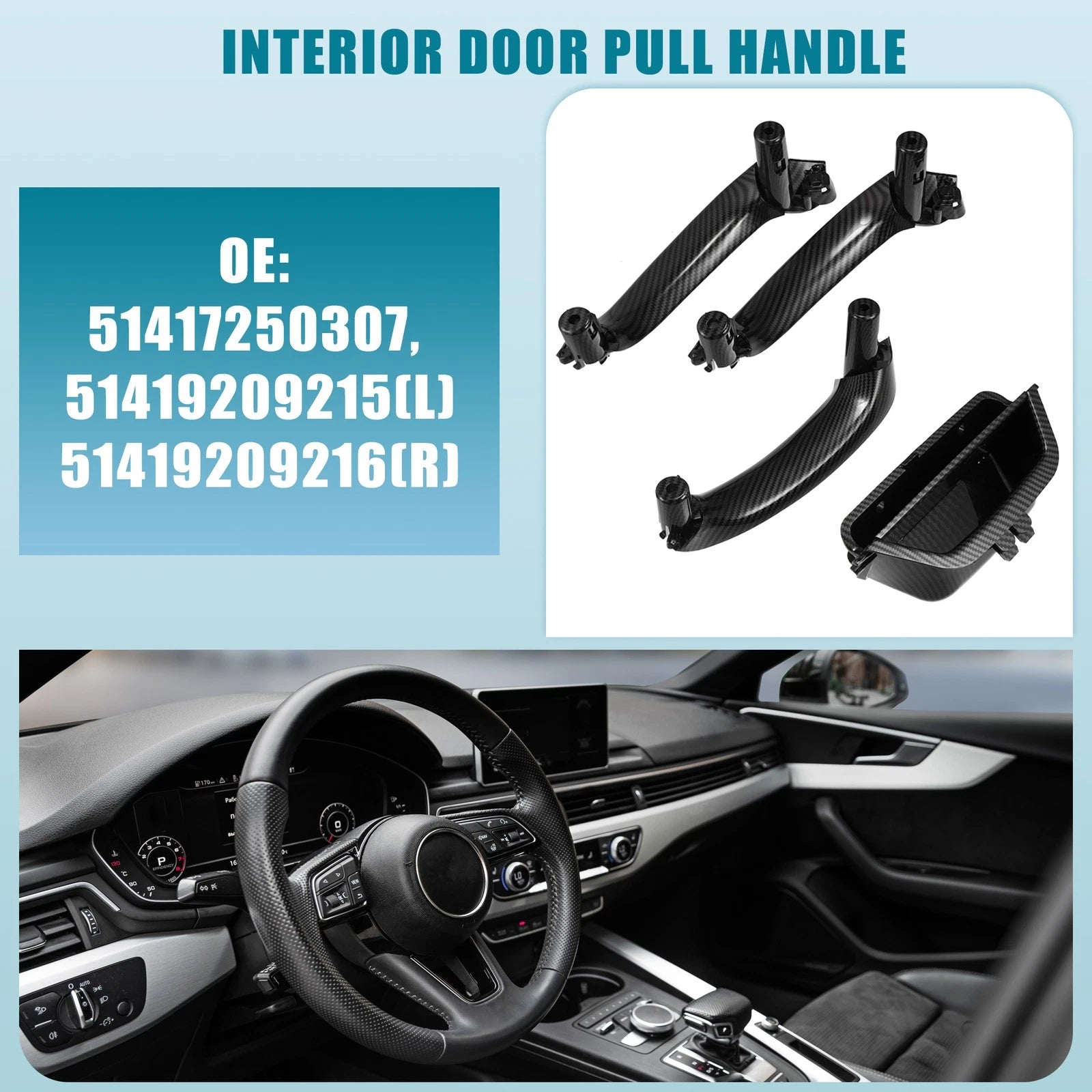 Interior Door Pull Handle Replacement for BMW X3 F25 X4 F26 (2011–2017)