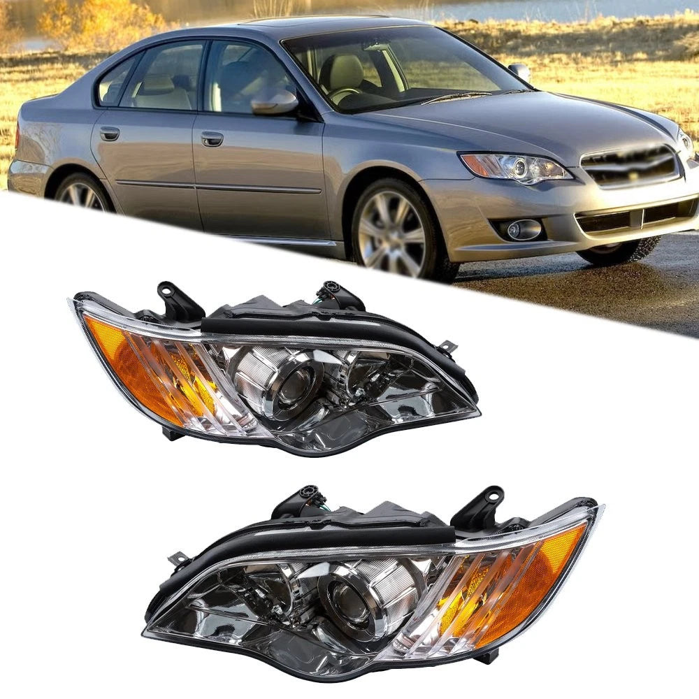 Headlight Assembly Set for Subaru Legacy (2008–2009) Left+Right Halogen