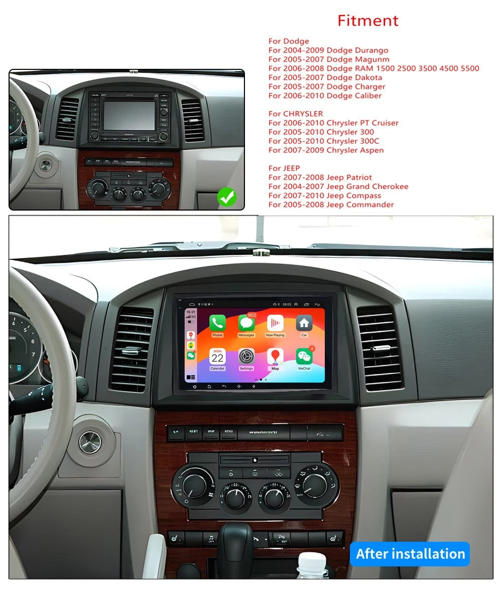 8'' Car Stereo GPS Head Unit for Chrysler 300 300C (2005–2010)