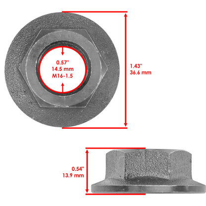 Deck Spindle Blade Nut Replacement for Toro LX420 LX423 LX425 (1970–2005)