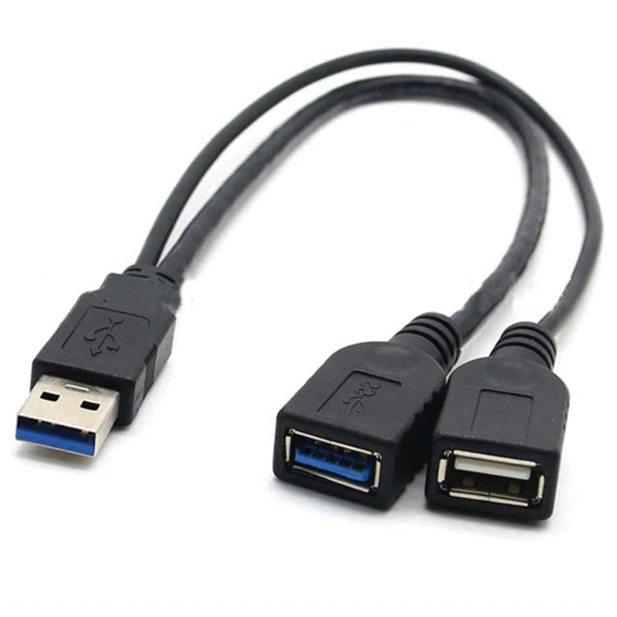 USB 3.0 Male to 2 USB Female Y Splitter Charging Cable Adapter