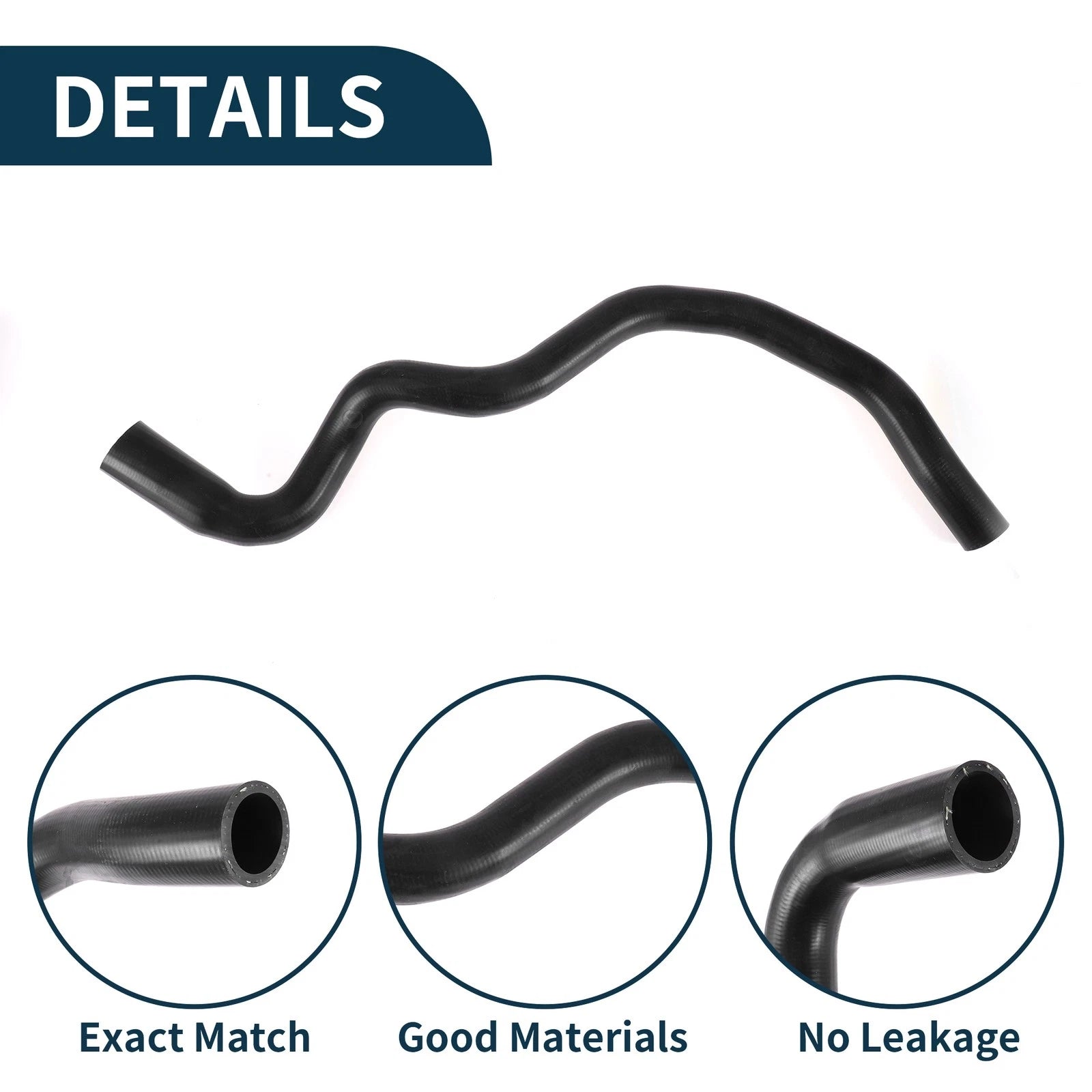 Radiator Hose for Volvo S80 (1998–2001) Rubber Black