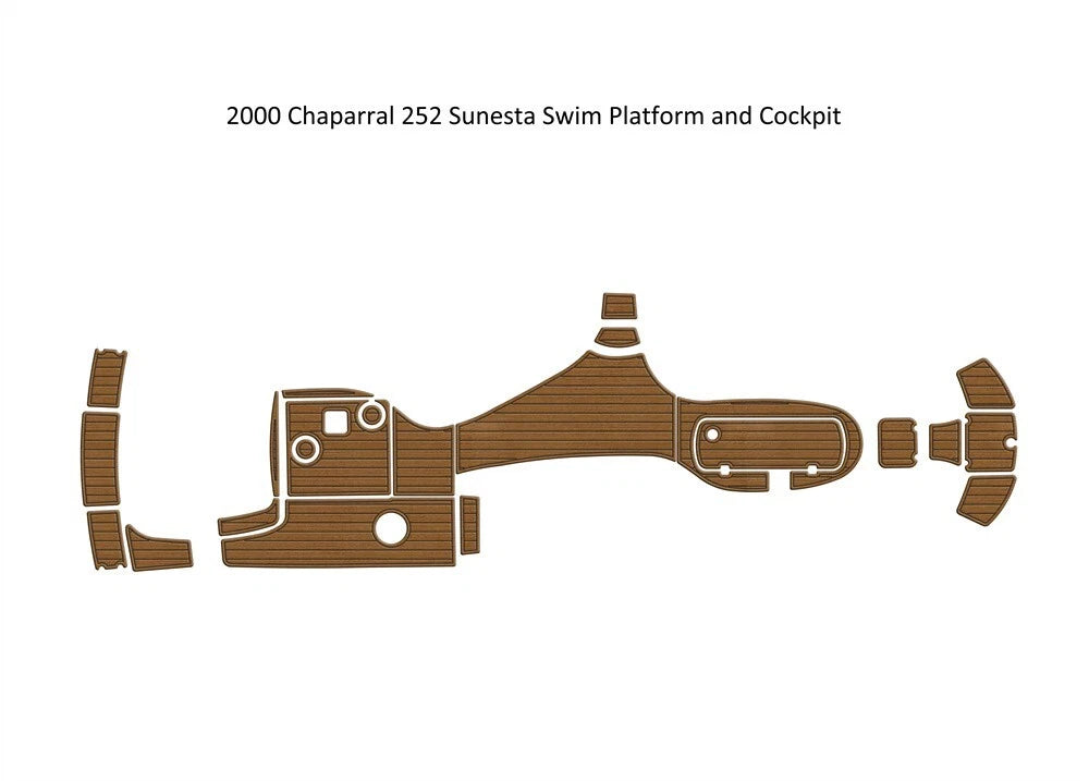 EVA Foam Teak Floor Pad for Chaparral 252 Sunesta (2000)