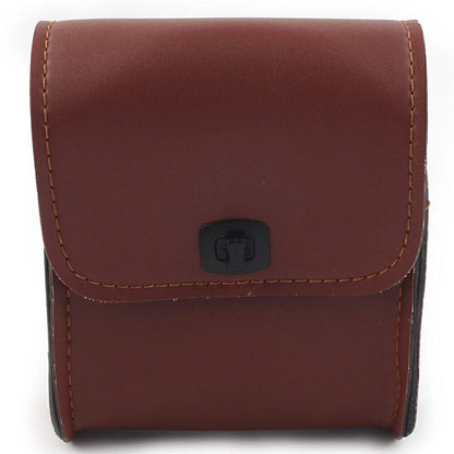 Saddle Luggage Pu Leather Side Tool Bag Storage Pouch Universal Brown Motor