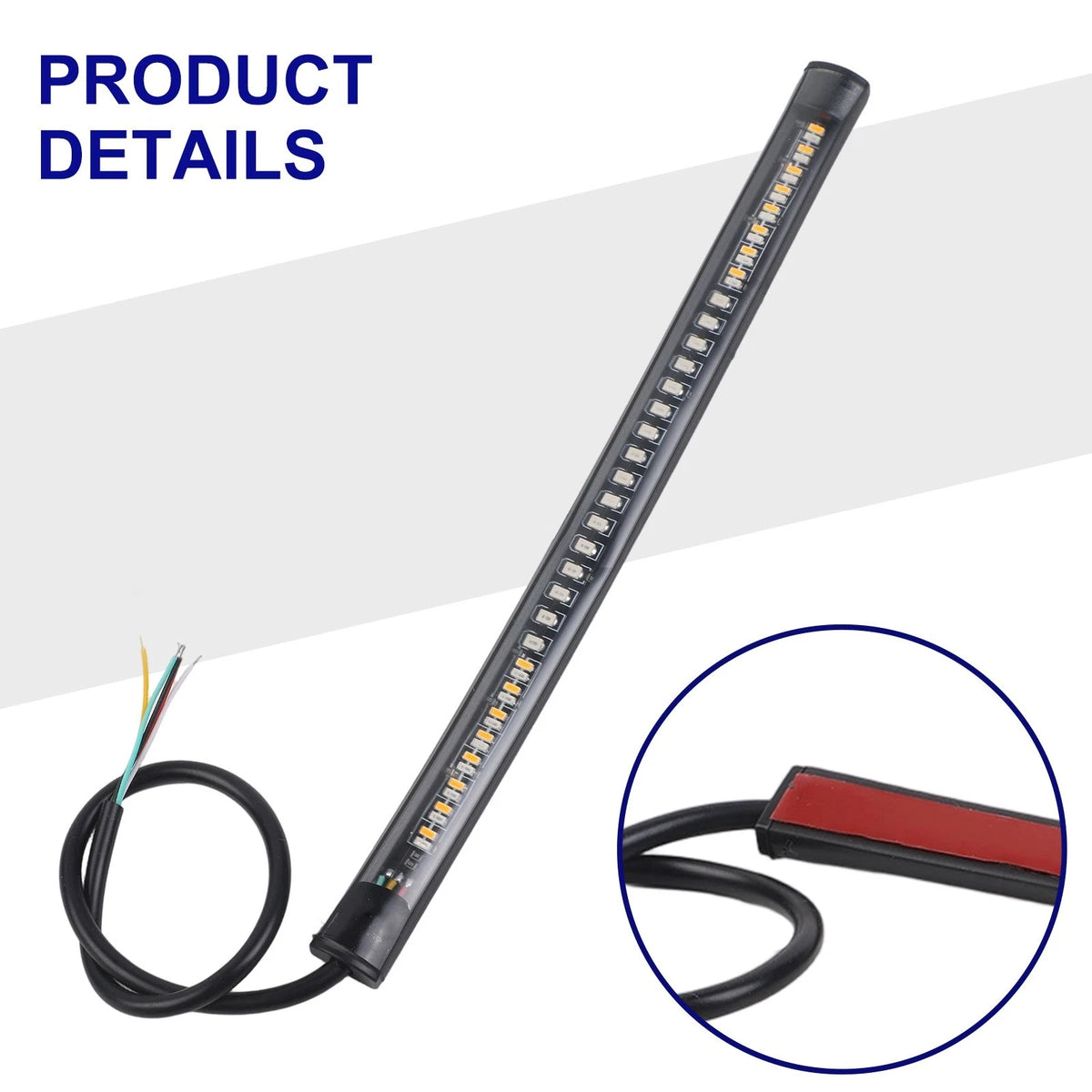 Accessories 48LED Light Strip Brake Stop Motorcycle Rear Tail Turn Signal