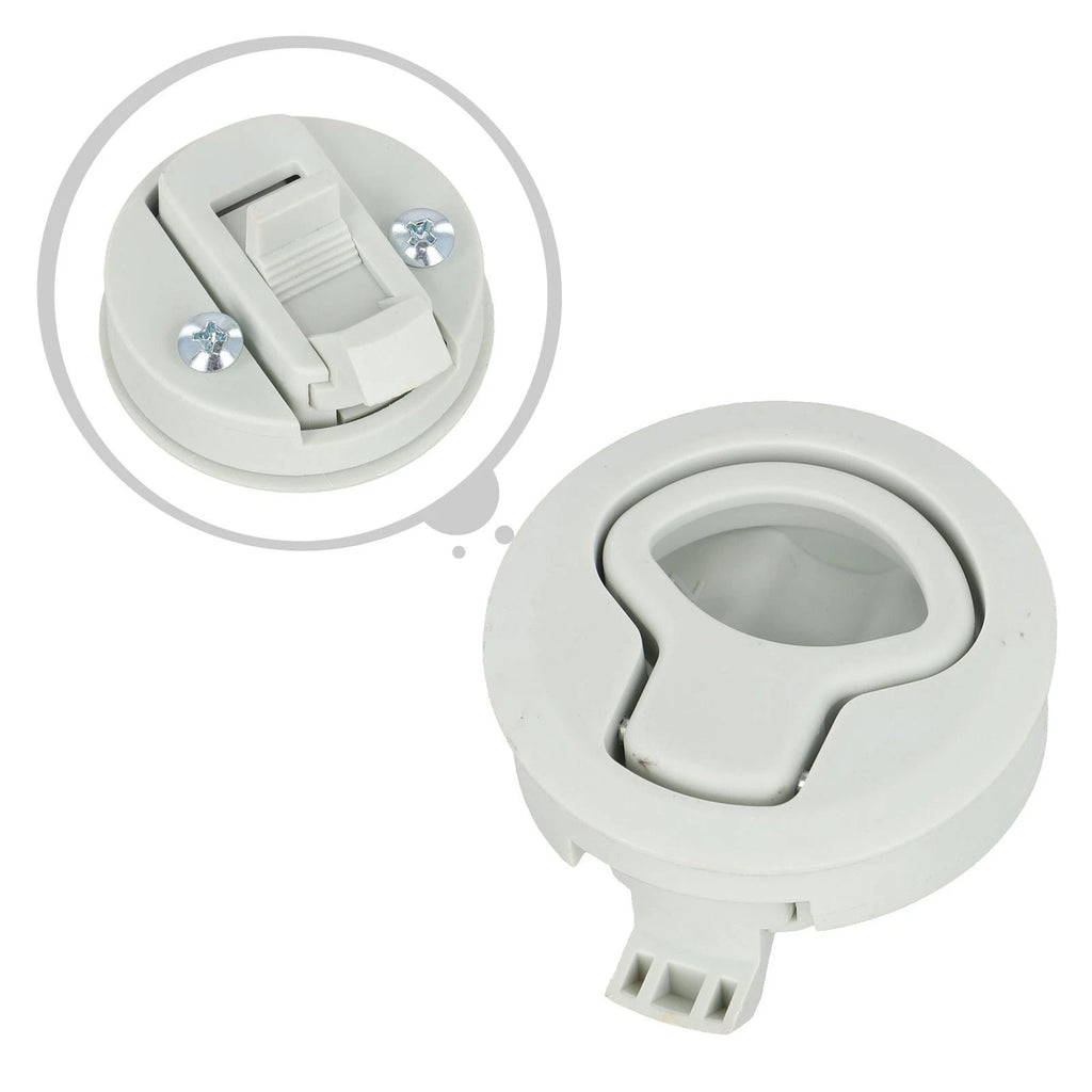 Flush Pull Latch for Marine Deck Hatch Door Accessories (White)