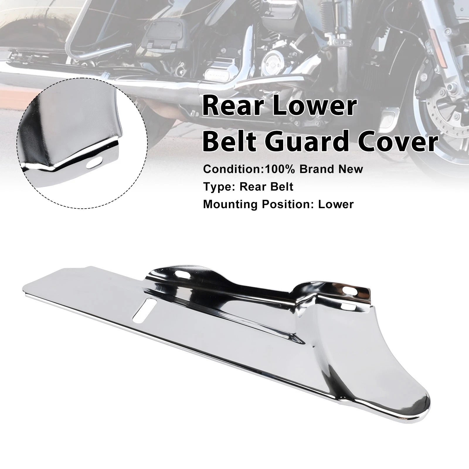 Rear Lower Belt Guard Cover for Harley Touring FLHX, Road King FLHR (A0)