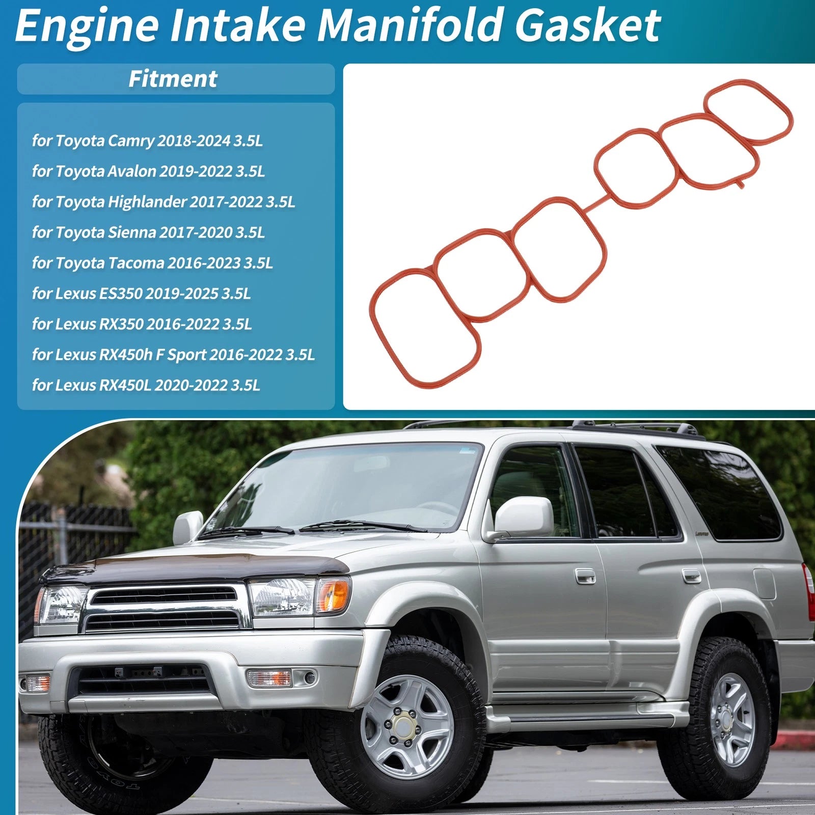 Upper Engine Intake Manifold Gasket OEM Replacement for Toyota Camry (2018–2024)