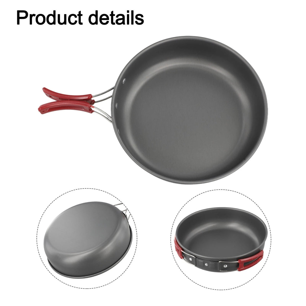 Folding Aluminum Alloy Handle Frying Pan for Outdoor Use