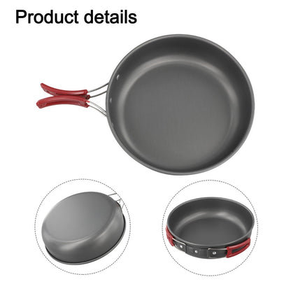 Folding Aluminum Alloy Handle Frying Pan for Outdoor Use