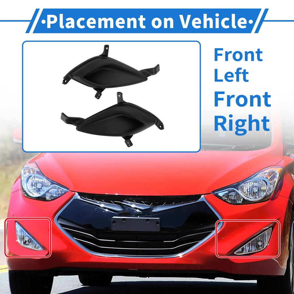 Front Left Front Right Fog Light Grille Replacement for Hyundai Elantra (2011–2013)