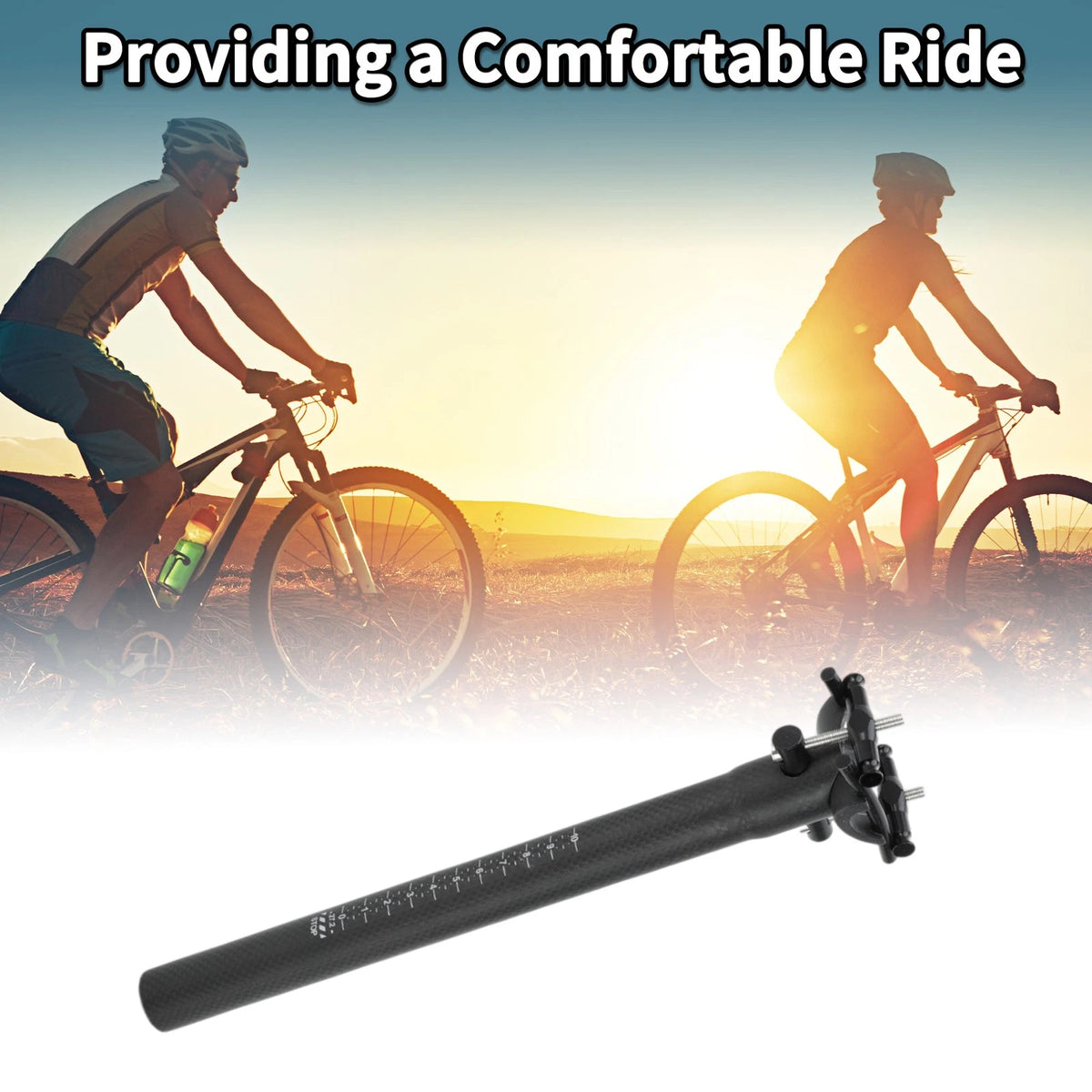 Bike Seat Post Lightweight Replacement for Carbon Fiber Saddle 27.2mm (2000–2000)
