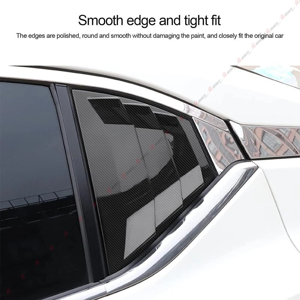 Carbon Fiber Look Rear Window Louver Cover for Nissan Sentra (2019–2025)