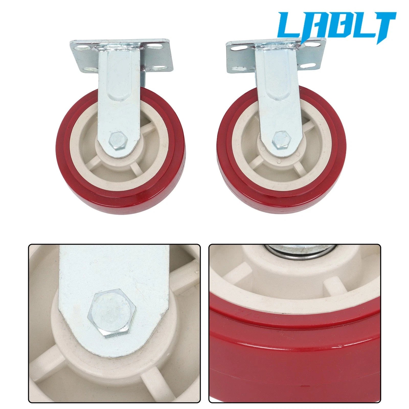 Set of 4 Casters for LABLT (6" Plastic Hubcaps)