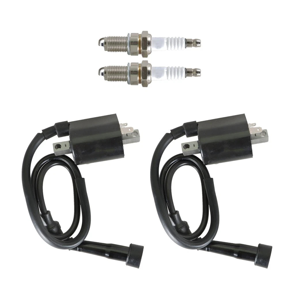 2X Ignition Coil & Spark Plug for Yamaha Virago 535 XV535 (1987–2000)