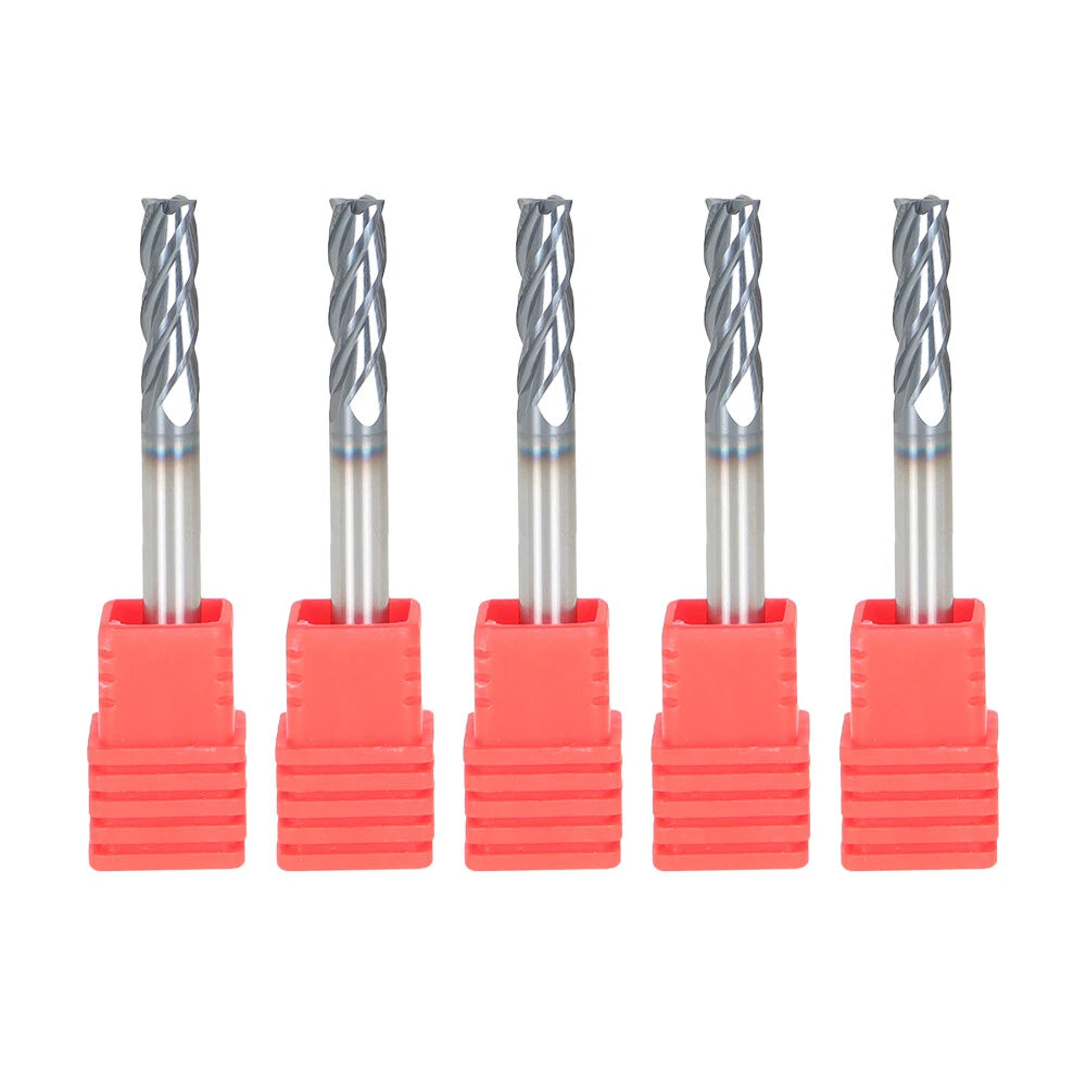 5x 3/16" Shank Diameter 4 Flute Carbide End Mill