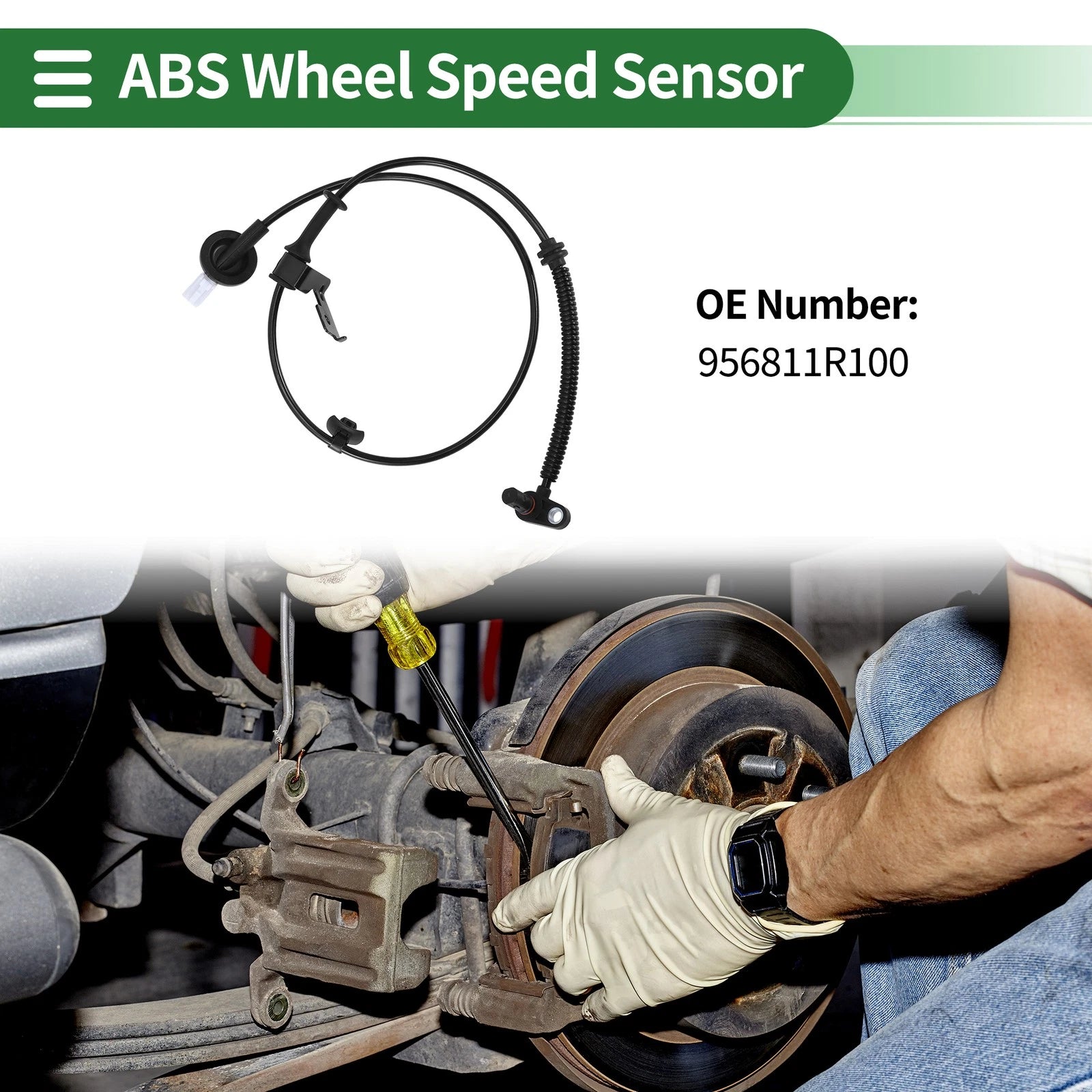 ABS Wheel Speed Sensor Rear Right Replacement for Hyundai Accent (2013–2017)