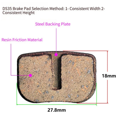Resin Brake Pads for Bicycle MTB (Compatible with APSE Disc)