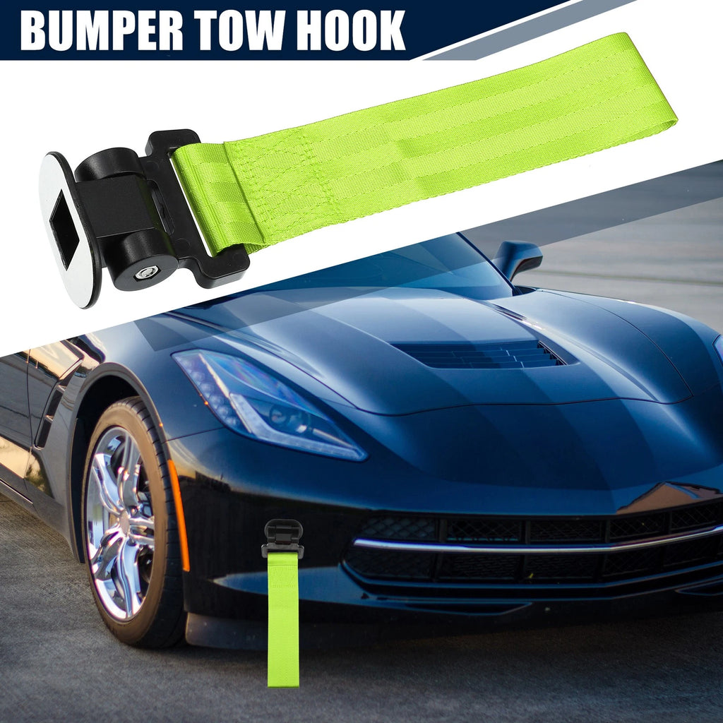 Front Rear Bumper Tow Hook Strap Trailer Tow Belt for Car (27x6.5cm) (2010–2020)