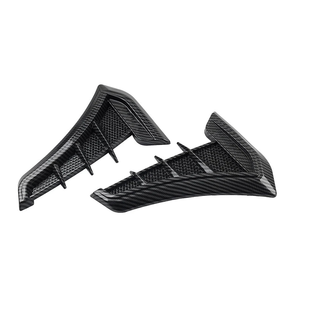 2x Carbon Look Vent Cover Air Flow Intake Trim Side Exterior Ventilation Decals