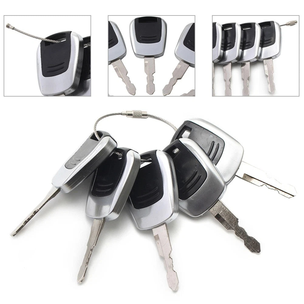 5PCS Ignition Keys w/Ring for Hyundai Excavator (Heavy Equipment)