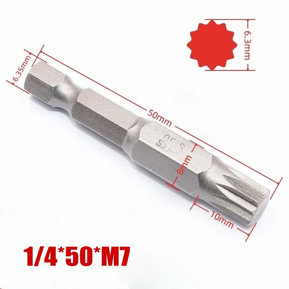 12 Point Magnetic Screwdriver Bit Set for (M)