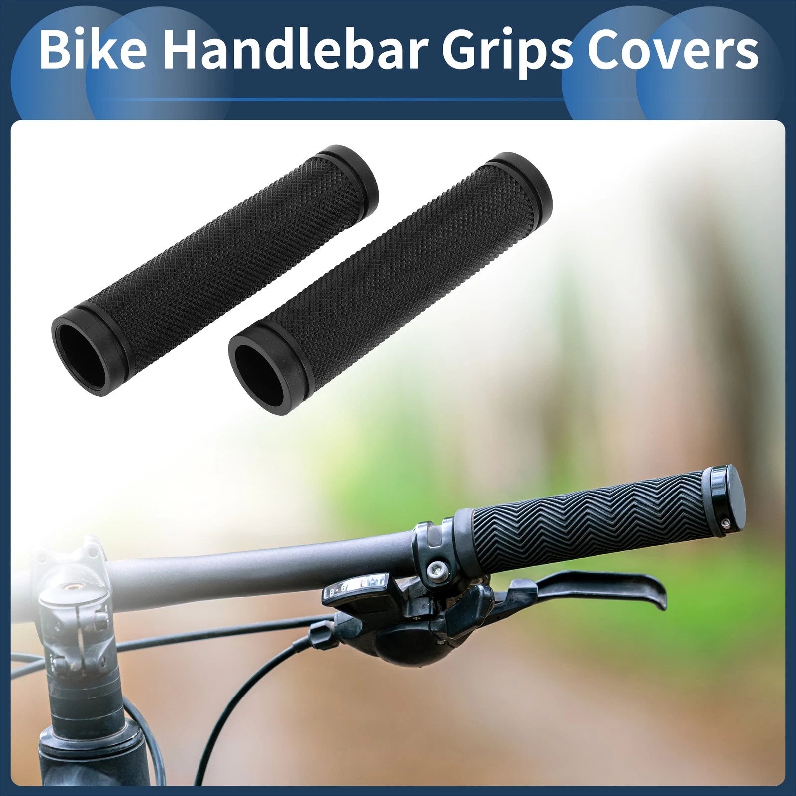 Bike Handlebar Grips 162mm End Protector Rubber Non-Slip for Universal (All Years)