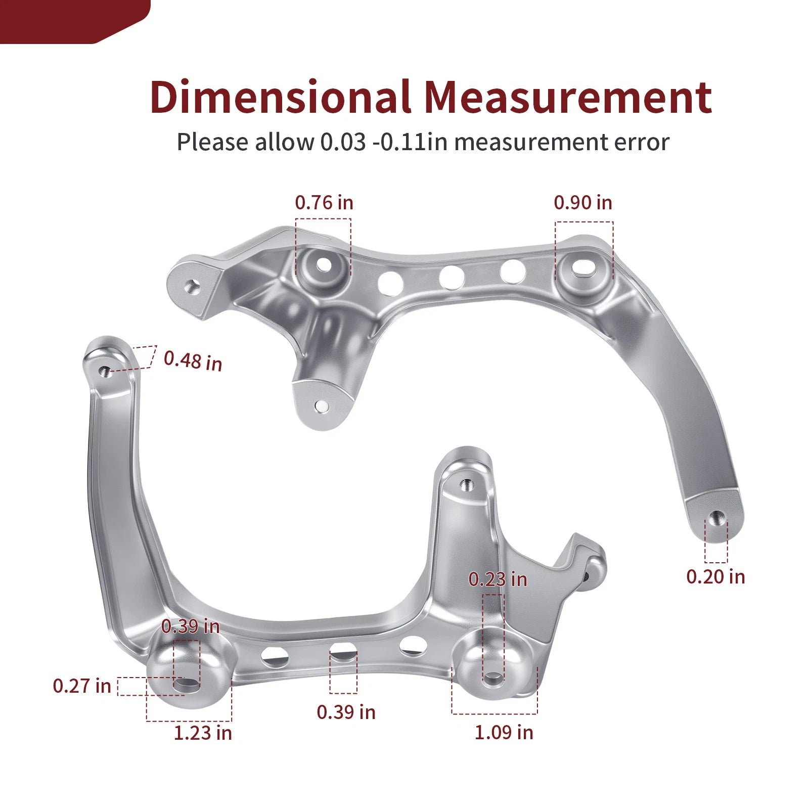 Set of 2 Front Fender Brackets for Yamaha Raptor YFM 350 (2004–2006) 5YT-21513-00-00 5YT-21514-00-00