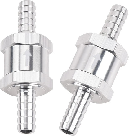 2X Fuel Check Valve for Diesel Gasoline 10mm OD (Inline Non Return)