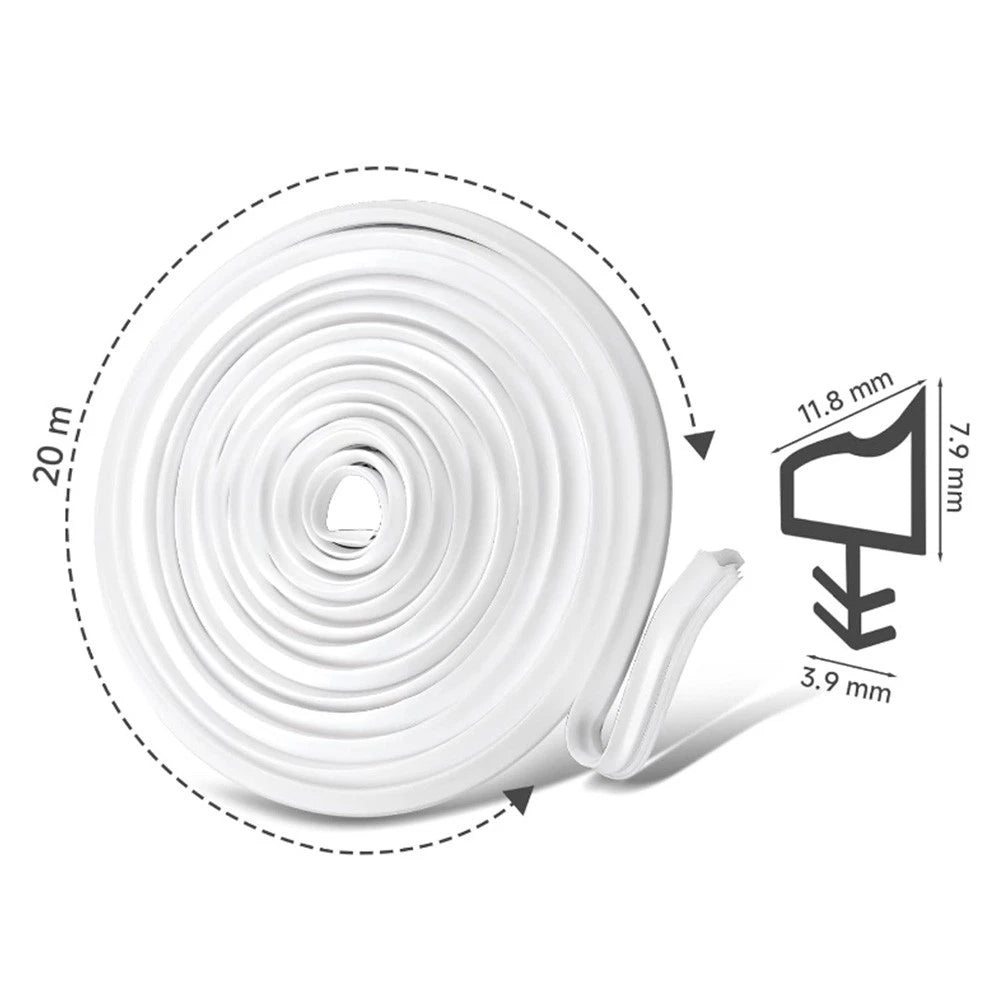 Flexible PVC Door Frame Sealing Strip for Soundproofing (Universal Fit)