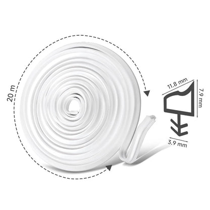 Flexible PVC Door Frame Sealing Strip for Soundproofing (Universal Fit)
