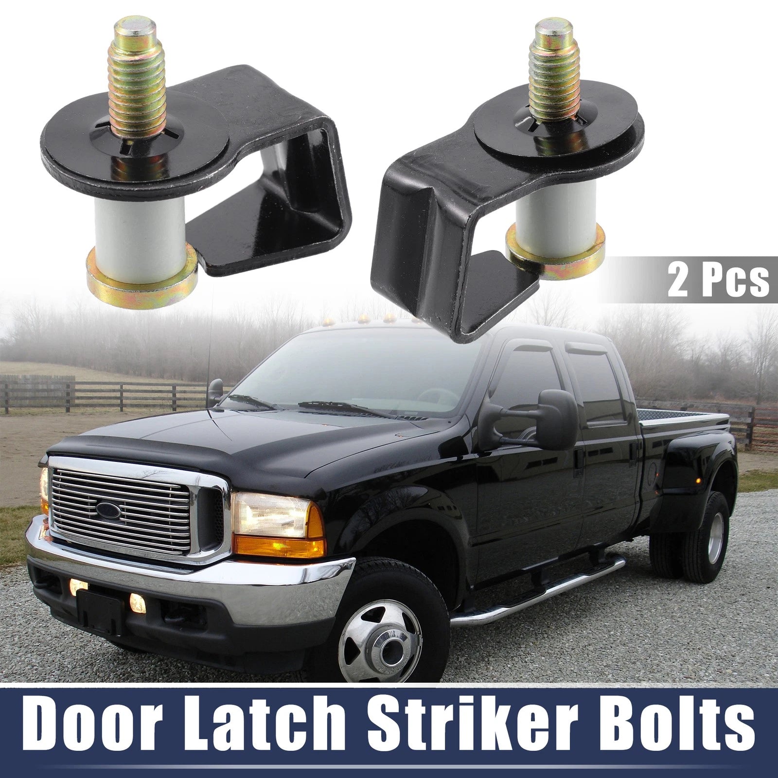 Door Latch Lock Bolts 2 Piece Replacement for Ford Bronco (1984–1996)