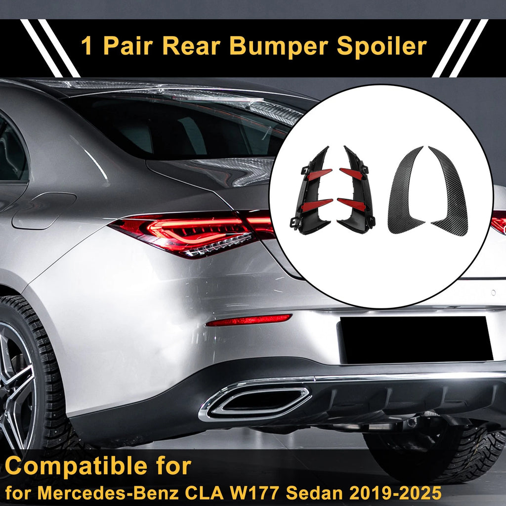 Rear Bumper Spoiler Pair Replacement for Mercedes-Benz CLA W177 (2019–2025)