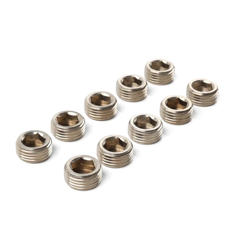 10pcs Hex Counter Sunk Plug Air Pipe Fitting 1/2 Inch G Male Adapter