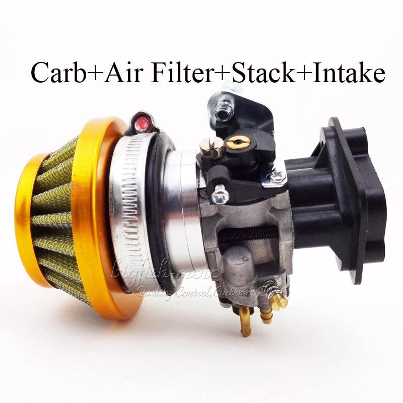 Carburetor Air Filter Stack Kit for 49cc 50cc 52cc Gas Scooter (Cat Eye)