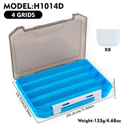 Portable Organizer Tackle Box with Adjustable Dividers and 10 Movable Dividers