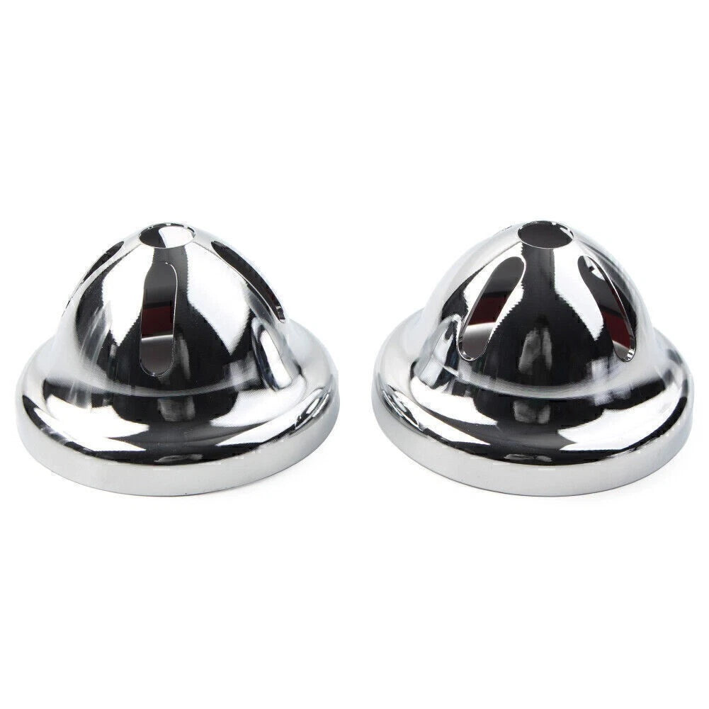 Pair Silver Turn Signal Light Covers for T100 (2002–2014) Scrambler 900 (2006–2014)