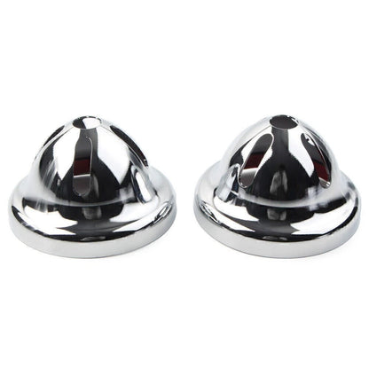 Pair Silver Turn Signal Light Covers for T100 (2002–2014) Scrambler 900 (2006–2014)