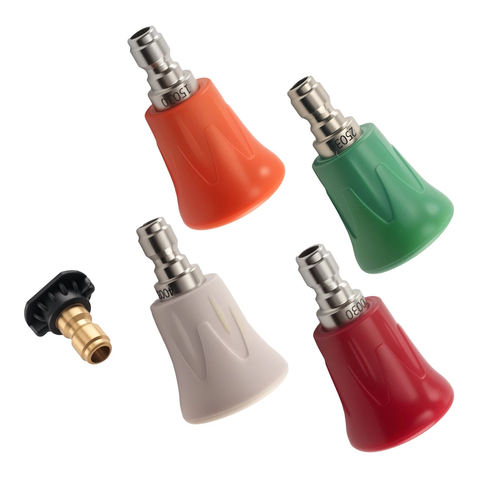 5pcs Pressure Washer Nozzle Tips Set w/ Splash Guard 1/4" QC