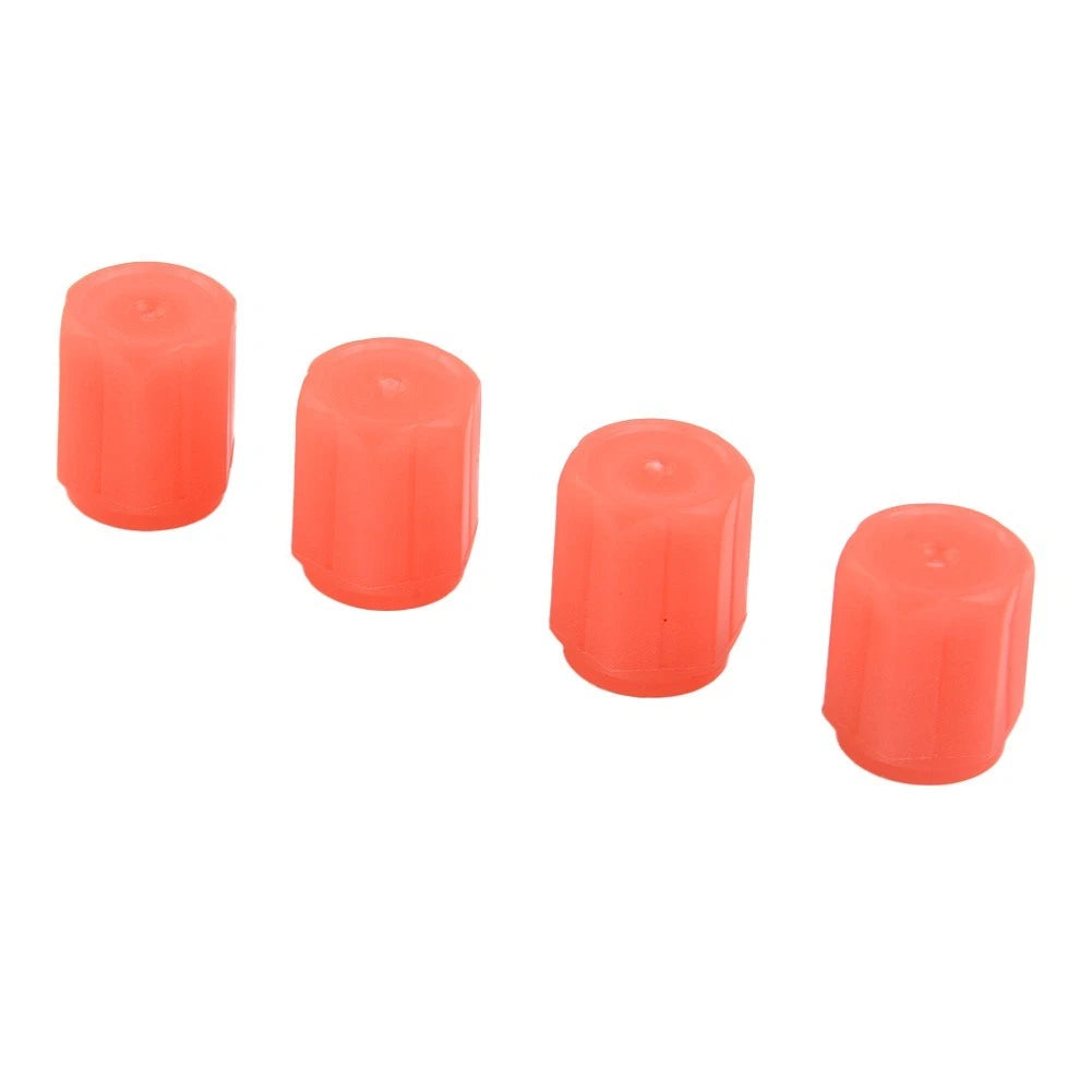 Luminous Tire Valve Caps for Cars - Fluorescent Red Ring
