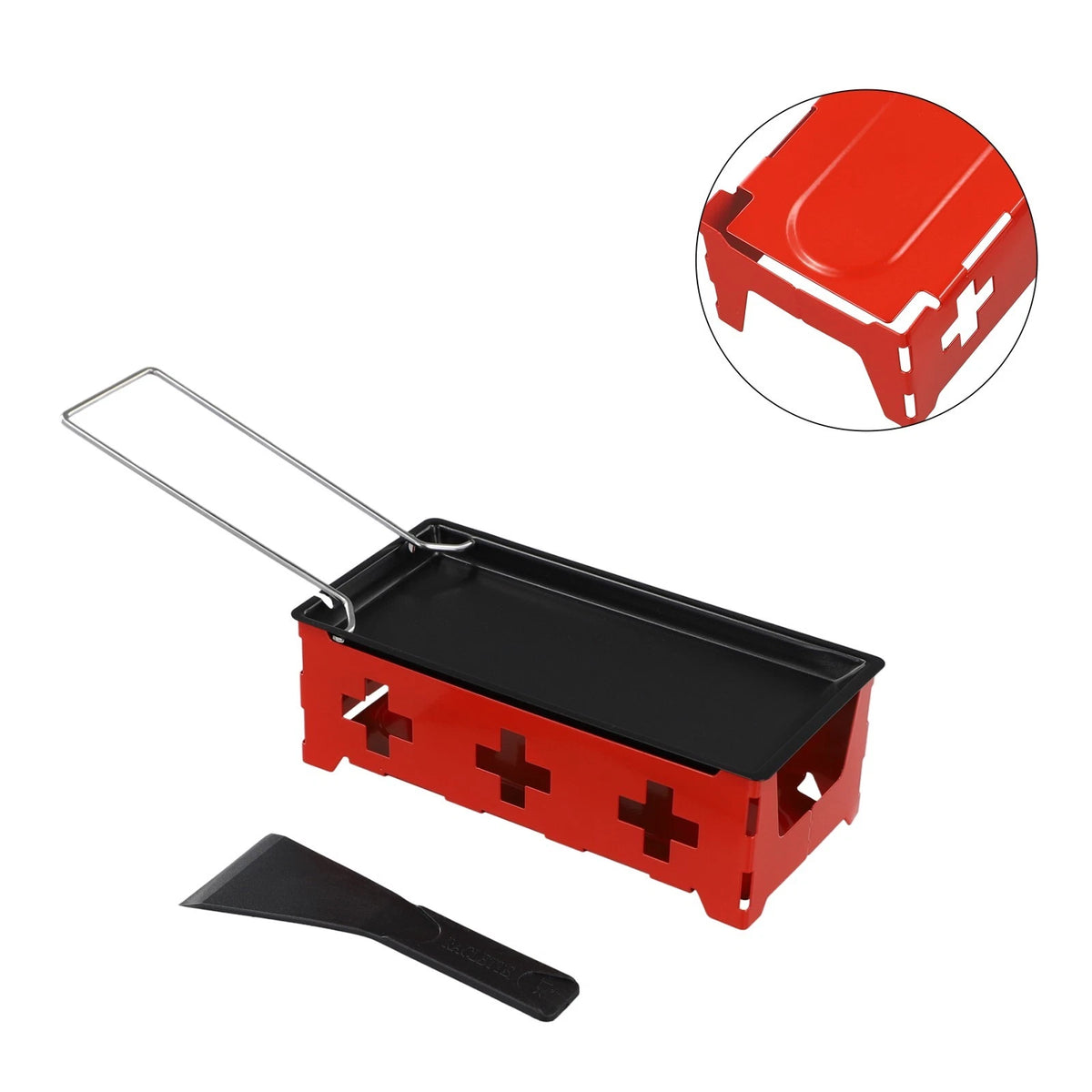 Wooden Handle Cheese Melting Tool for Safe Insulation
