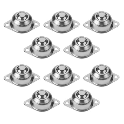 10Pcs Roller Ball Transfer Bearing Casters Mini Swivel Wheels