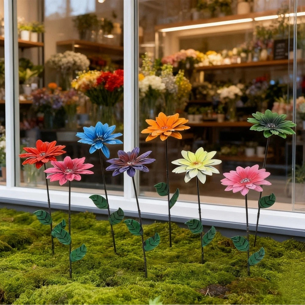 Metal Garden Flower Stake for Outdoor Indoor Rustic Decor