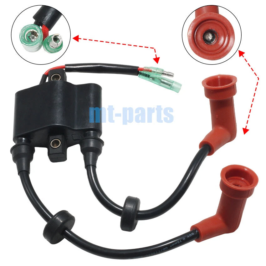 Ignition Coil for Yamaha Outboard 9.9HP E9.9D, 15HP E15D (2003) 6B4-85530-00