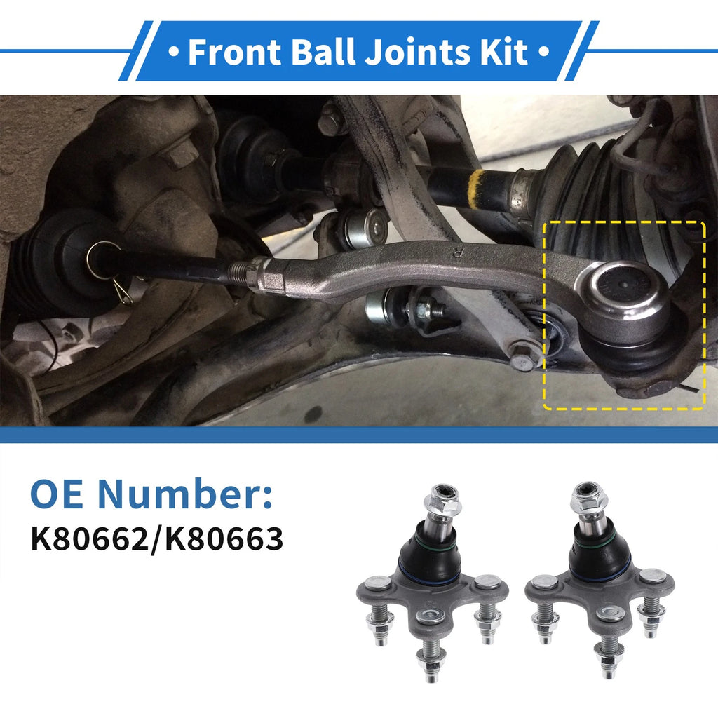 Front Lower Ball Joints Set for Audi A3 Quattro (2006–2013) 2 Pcs