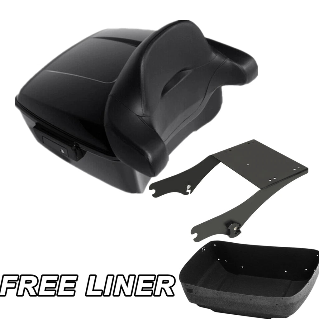 Black King Trunk Backrest Pad for Harley Touring (1997–2008)