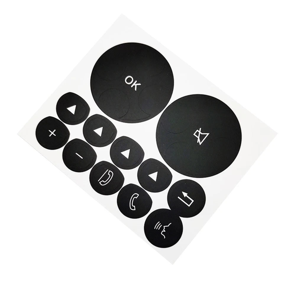 Button Repair Decal for Interior Car Decoration (Black Overlay)