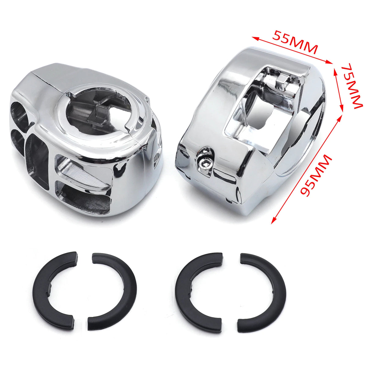 Chrome Switch Housing Cover Kit for Harley CVO Road King/CVO Limited (2014–Present)
