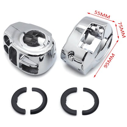 Chrome Switch Housing Cover Kit for Harley CVO Road King/CVO Limited (2014–Present)
