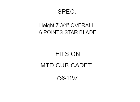 Spindle Shaft with Bearing Replacement for Cub Cadet MTD (2005–2015)